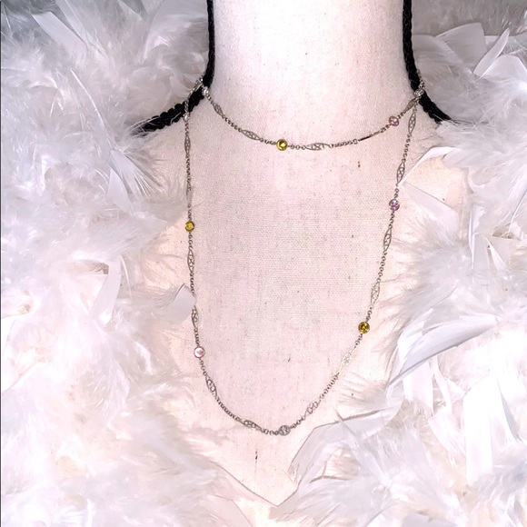 JCM Jewelry - :Epiphany JCM 34” silver station necklace